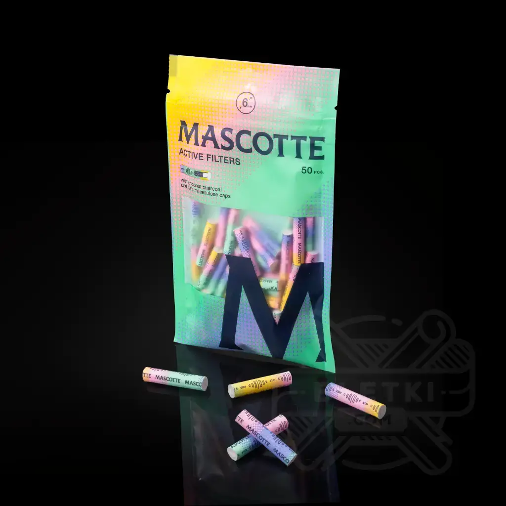Filtry z węglem aktywnym Mascotte Active Colors 6 mm (50 szt.) - kolorowe